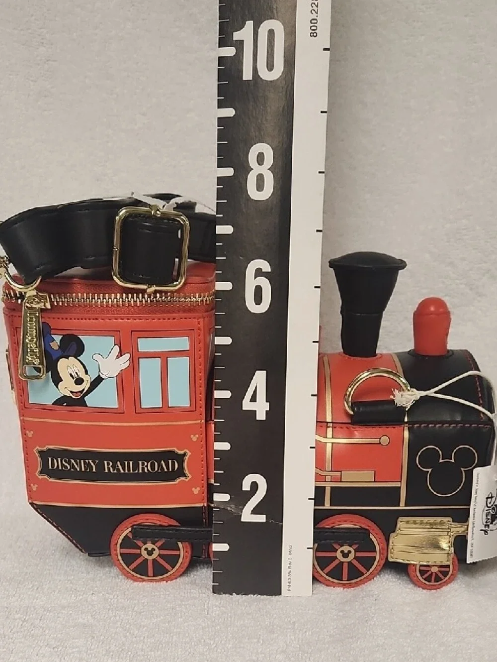 Disney Parks Exclusive Loungefly Disney Railroad Train Crossbody Bag With Light